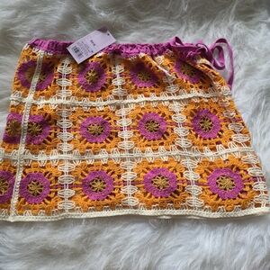 Colorful Crochet Women Swimwear Cover Up Skirt